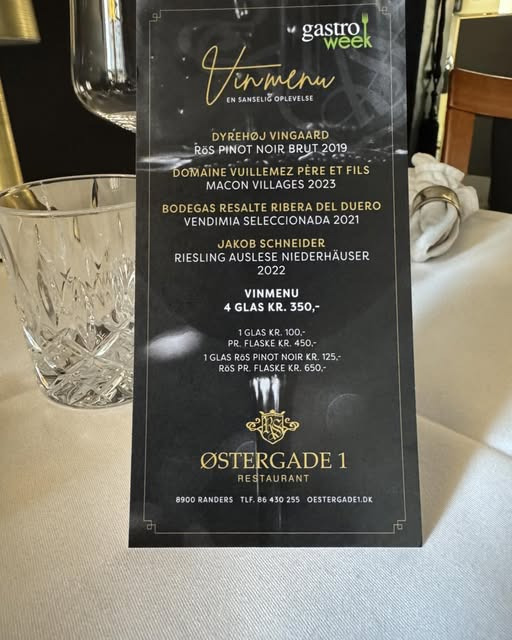 Østergade 1 melder om udsolgt til gastroweek vinmenu
