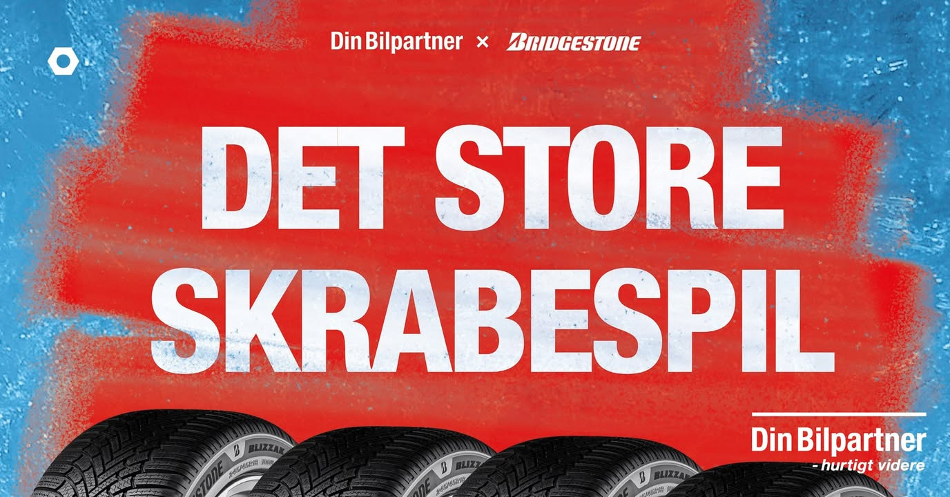 EM Autocenter ApS lancerer 'Det Store Skrabespil' med præmier fra Din Bilpartner og Bridgestone