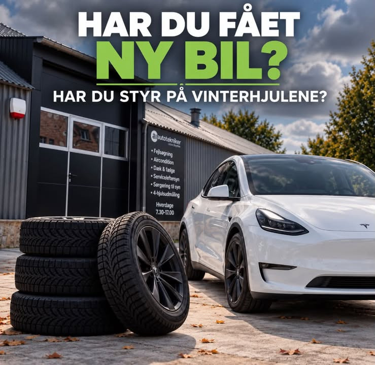 Autotekniker Kim Skytthe hjælper med vinterhjul til din nye bil