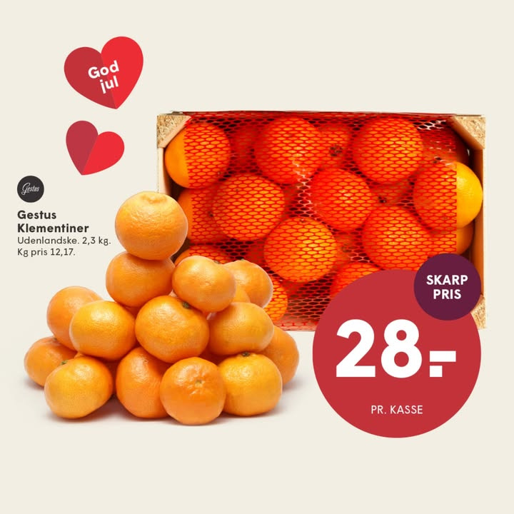 Klementinerne lyser op i vinteren hos SPAR Skallerup A/S