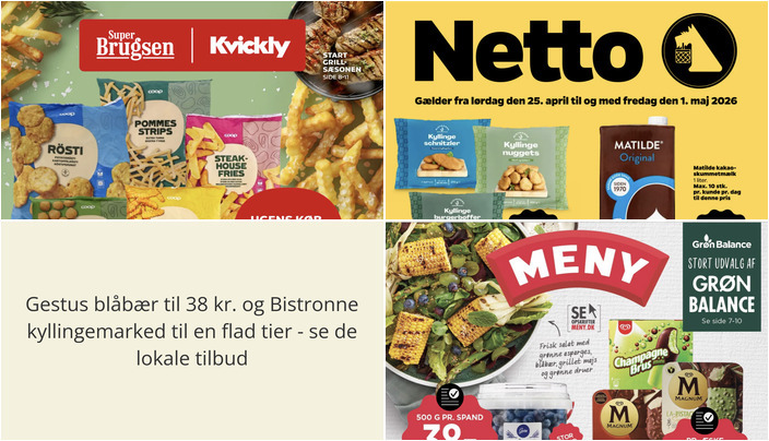 Gestus blåbær til 38 kr. og Bistronne kyllingemarked til en flad tier - se de lokale tilbud