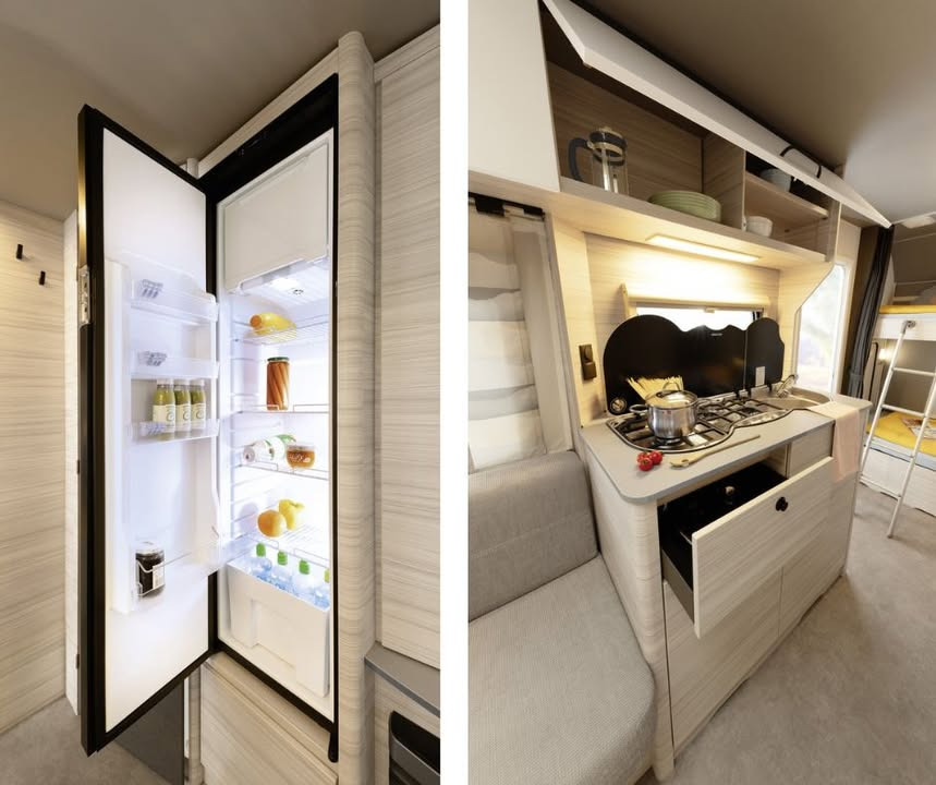 Oplev det kompakte og funktionelle køkken i Dethleffs C'Joy hos HINSHØJ CARAVAN