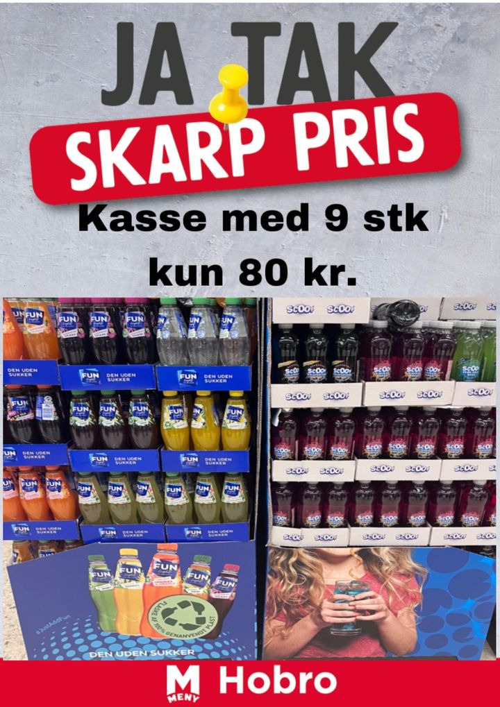 Meny Hobro tilbyder saftkasser til halv pris: Mix dine favoritter til kun 80 kr.