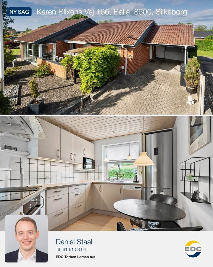 Lyst og familievenligt rækkehus til salg i Silkeborg