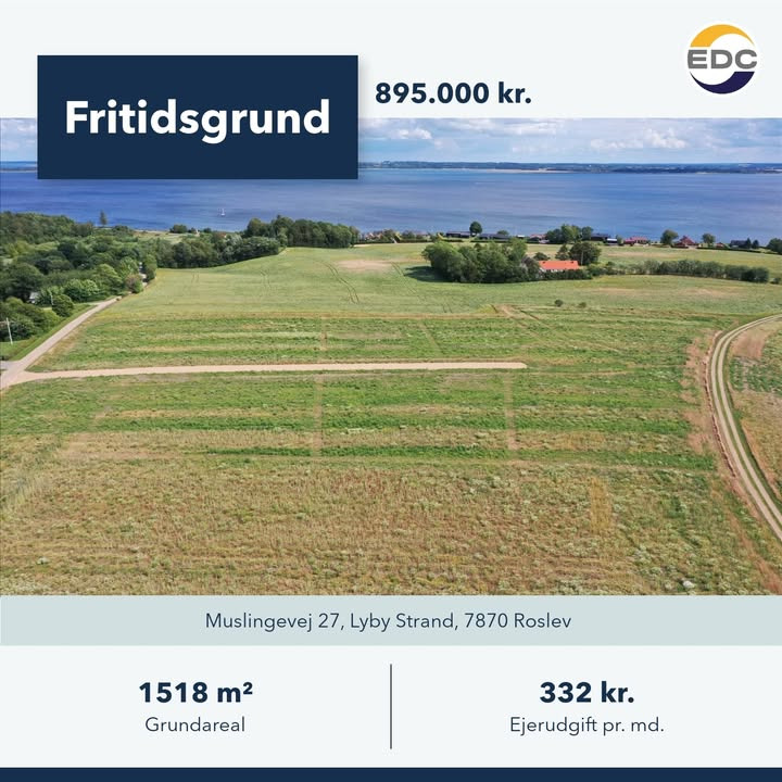 EDC Skive I/S tilbyder skøn byggegrund ved Lyby Strand