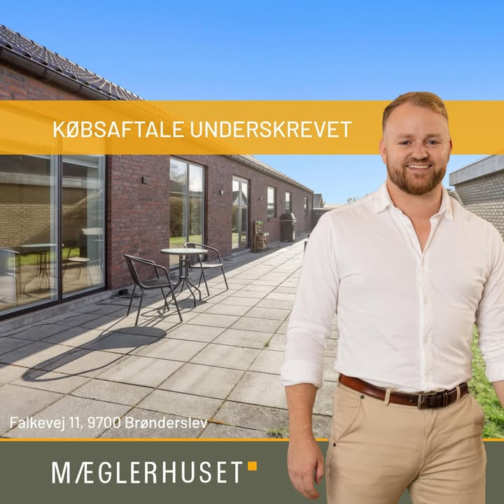 Mæglerhuset Brønderslev underskriver købsaftale på Falkevej 11 på kun 70 dage