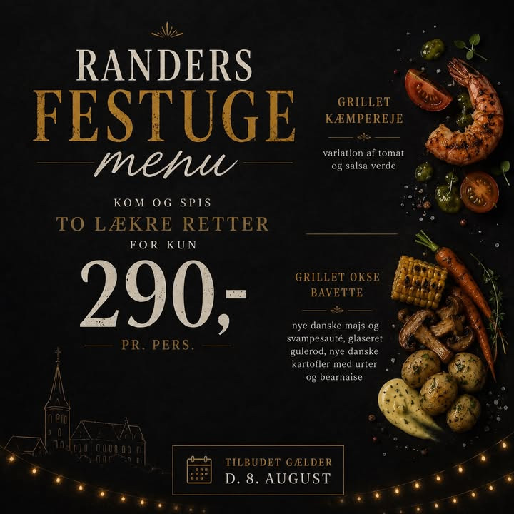 Restaurationsselskabet Madværket ApS har 2-retters festugemenu på programmet til Randers festuge