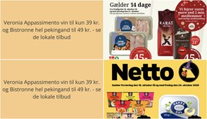 Veronia Appassimento vin til kun 39 kr. og Bistronne hel pekingand til 49 kr. - se de lokale tilbud