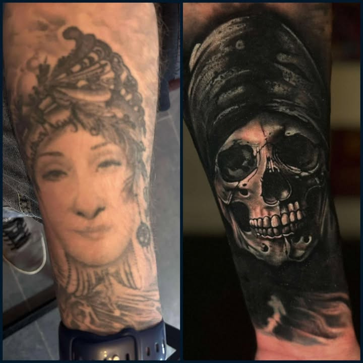 Hos Din Tatovør præsenterer nyt coverup af kunstner Andrej