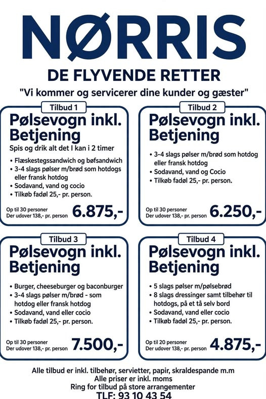 Nørris Multifirma ApS udlodder gavekort til pølsevogns-arrangementer