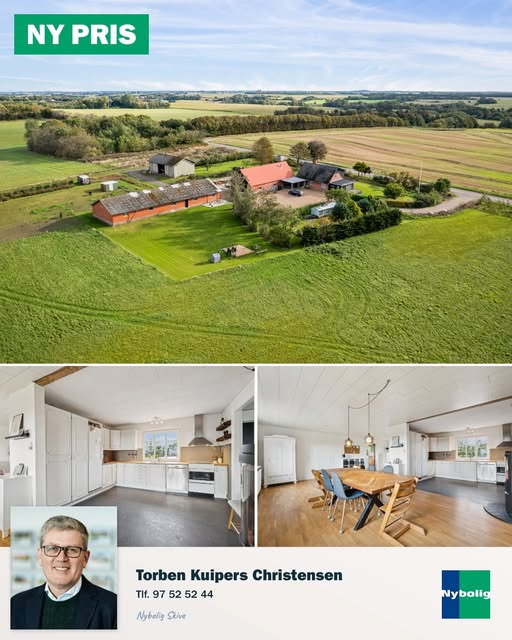 Nybolig Skive I/S tilbyder prisreduceret landejendom i Roslev