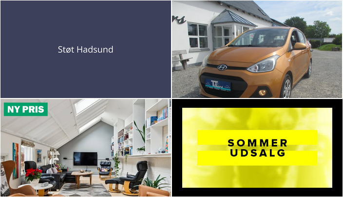 Nyt fra Nybolig Hadsund, TT CARS ApS, Havnens Fisk Øster Hurup og 1 anden