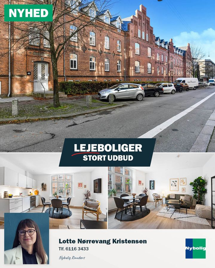 Nybolig Bjørn & Ankersen præsenterer: nyindrettet lejlighed i centrum til leje