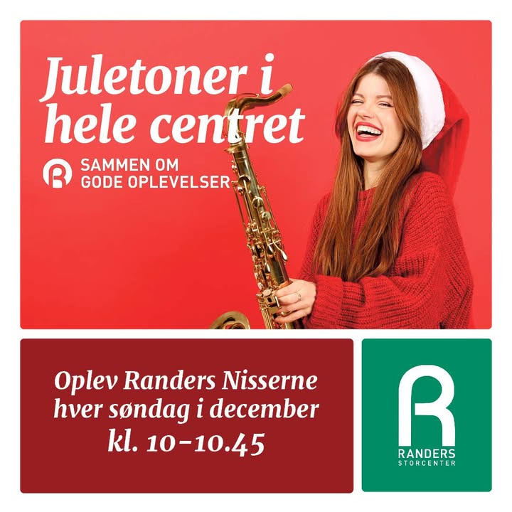 Randers Storcenter præsenterer juleoptog med Randers Nisserne i december