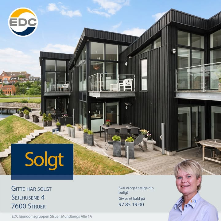 EDC Ejendomsgruppen Struer fejrer salg af bolig i Sejlhusene 4