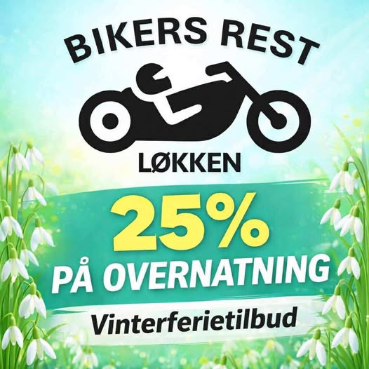 Bikers Rest tilbyder 25% rabat på overnatning i vinterferien