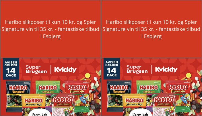 Haribo slikposer til kun 10 kr. og Spier Signature vin til 35 kr. - fantastiske tilbud i Esbjerg