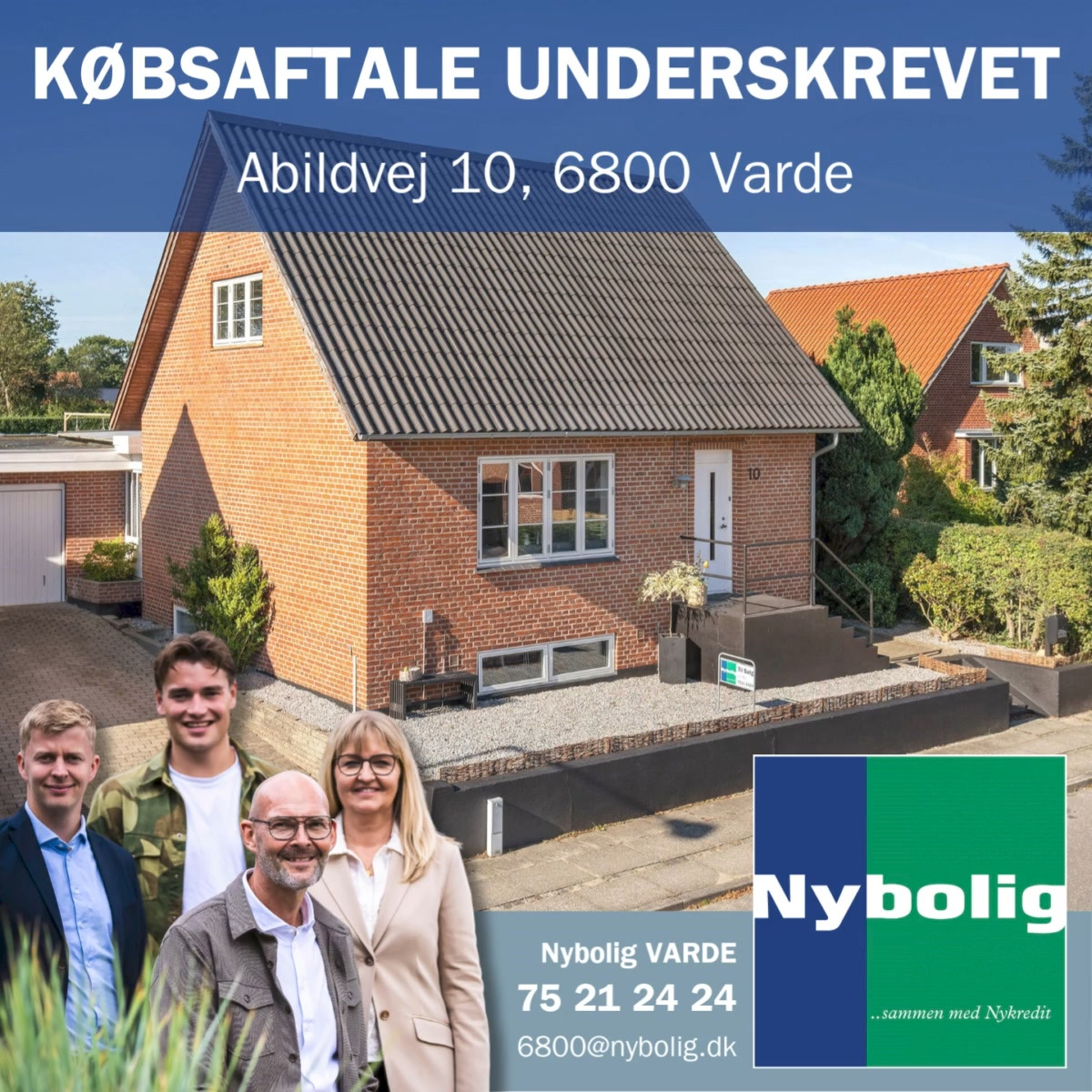 Nybolig Varde ser god efterårsaktivitet: køber skrevet under på Abildvej 10