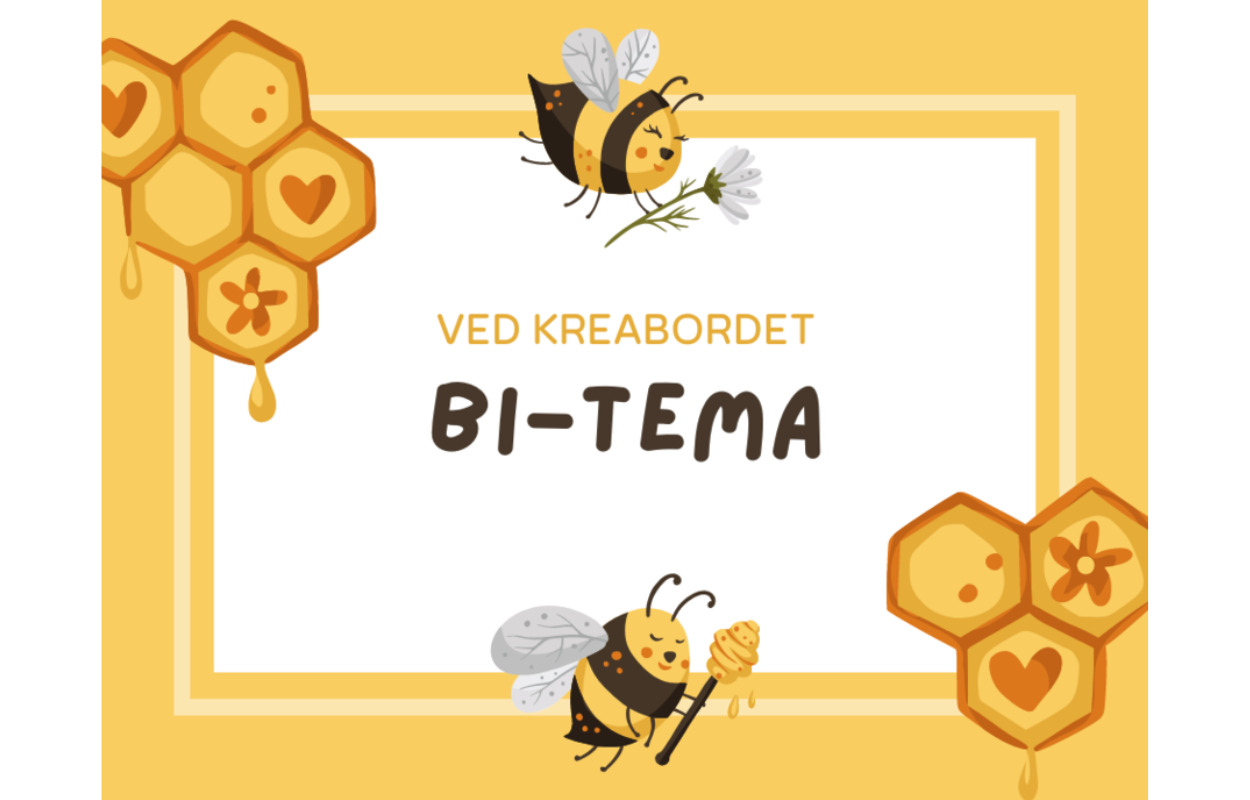 Ved kreabordet: Lav sprælle-bi-rullinger på Højbjerg Bibliotek 