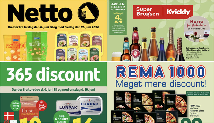 Thise økologisk piskefløde til 10 kr. og Bakersfield brød til kun 12 kr. - se de lokale dagligvaretilbud