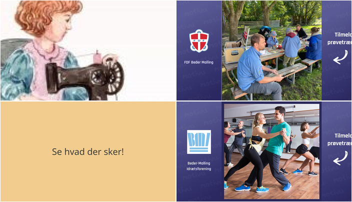 Oplev kreative sysler, blive frivillig eller dans løs i Beder den kommende uge