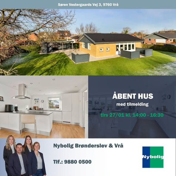 Åbent hus på moderniseret villa i Vrå med minimal vedligeholdelse