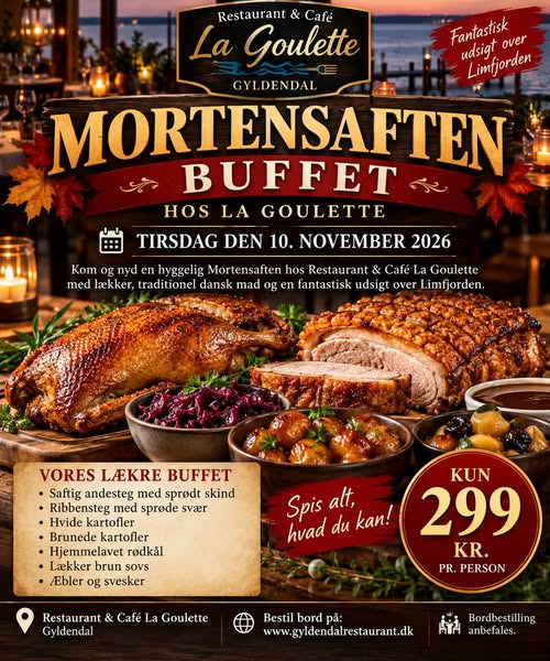 Cafe og Restaurant Gyldendal Havn inviterer til Mortensaften-buffet hos La Goulette
