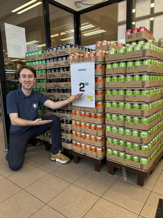 Rema 1000 Aalborg, Stenbjergvej tilbyder Harboe sodavand til kun 2,5 kr.