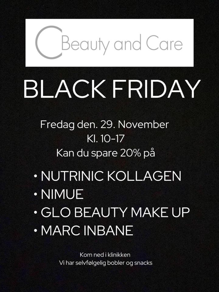 Spar stort hos C-Beauty and Care v/C. Omann Clemmensen til Black Friday