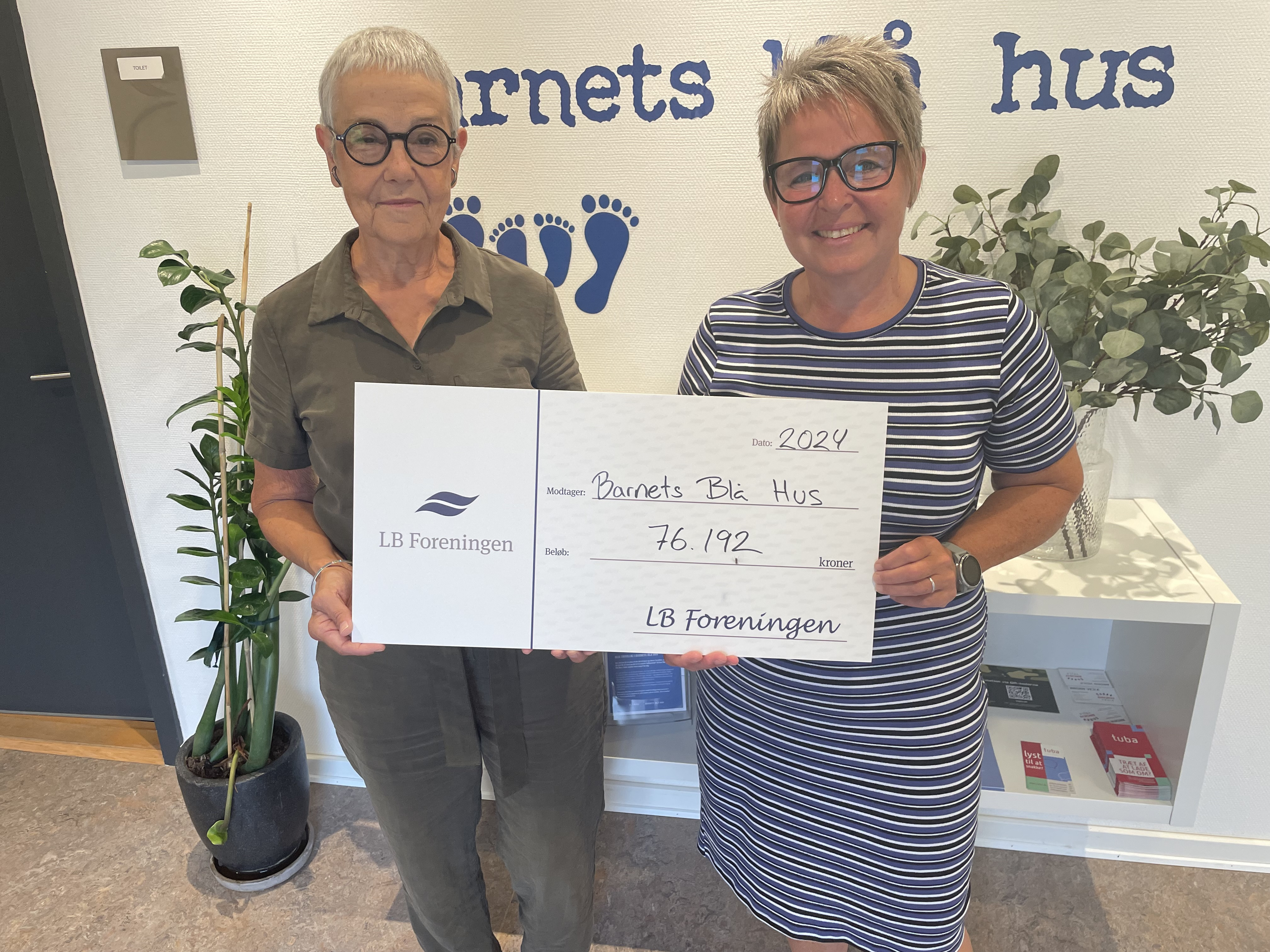 Lokal donation til Barnets Blå Hus i Vejle giver flere aktiviteter familier med børn 