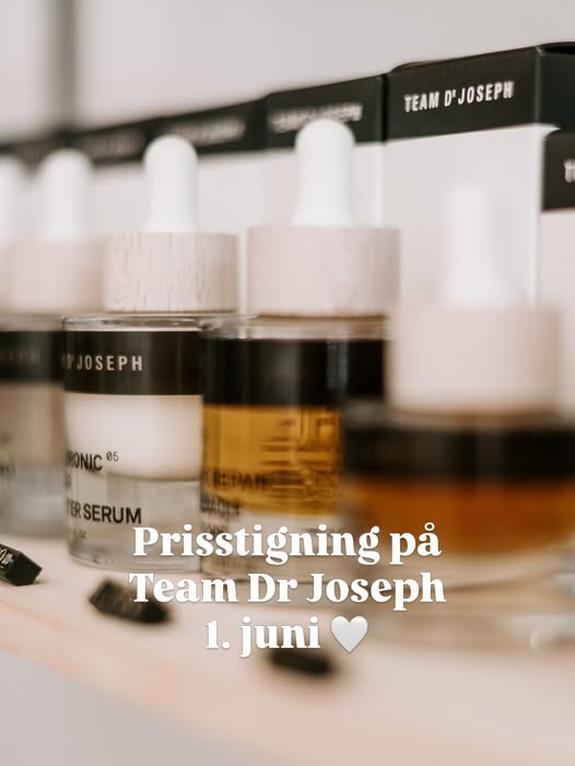 Skin Society sælger TEAM DR. JOSEPH produkter til nuværende priser frem til 31. maj