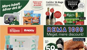 Store besparelser: Canaja Gold vin til 49 kr. og Bakkedal smørbar til 12 kr.