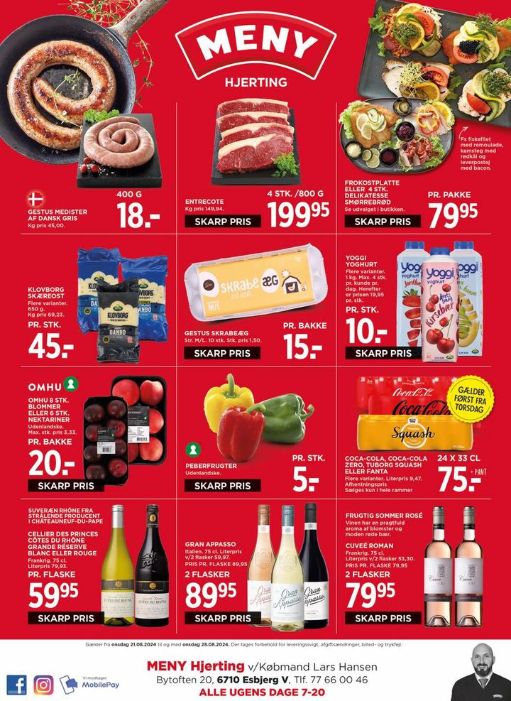 Meny Hjerting: Nye tilbud fra i dag - gode priser på rosévin, Cocio og Yoggi
