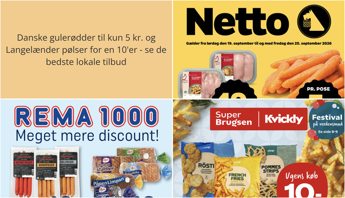 Danske gulerødder til kun 5 kr. og Langelænder pølser for en 10'er - se de bedste lokale tilbud