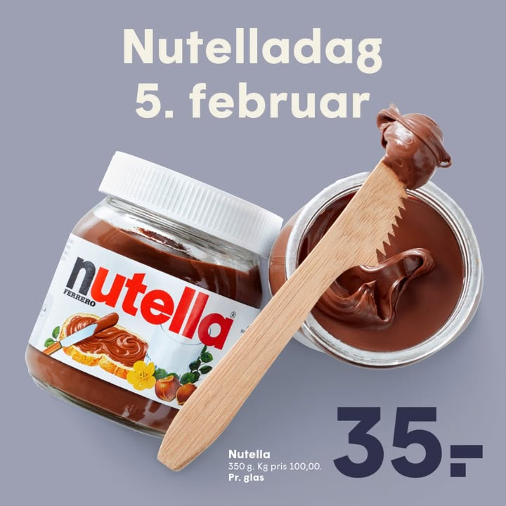 Spar Skallerup A/S fejrer Nutella-dagen med speciale tilbud