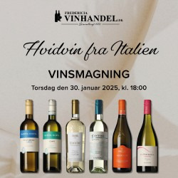 Fredensia Vinhandel inviterer til årets første vinsmagning med italienske hvidvine