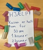 MIN KØBMAND I ASP opfordrer kunderne til at veksle småmønter