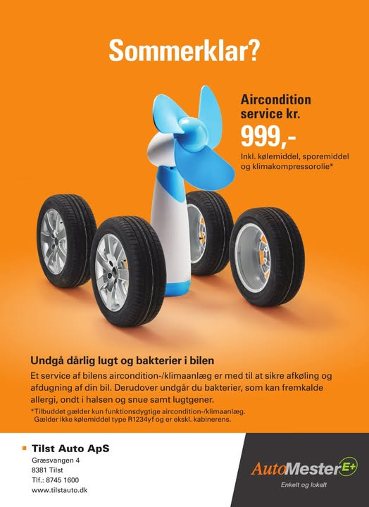 Tilst Auto Aarhus ApS tilbyder aircon-service fra 999 kr.