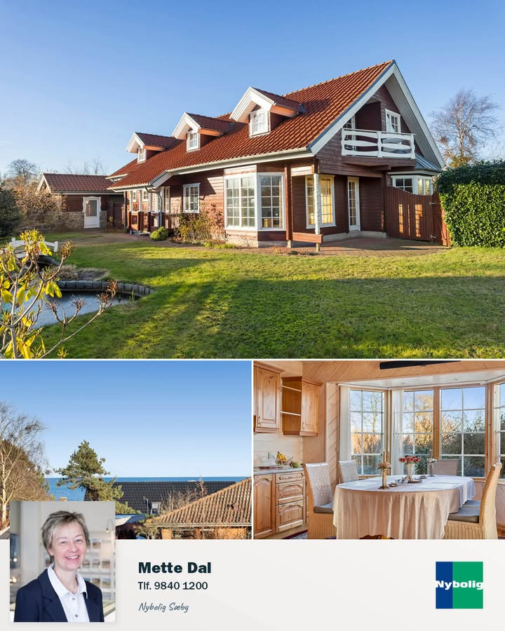 Nybolig Sæby A/S præsenterer smukt bjælkehus med havkig og feriestemning i Sæby Nordby