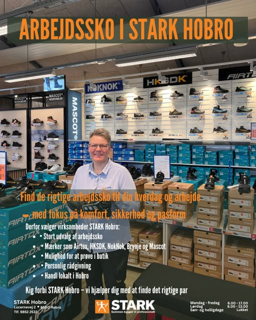 Stark Hobro tilbyder arbejdssko og personlig rådgivning