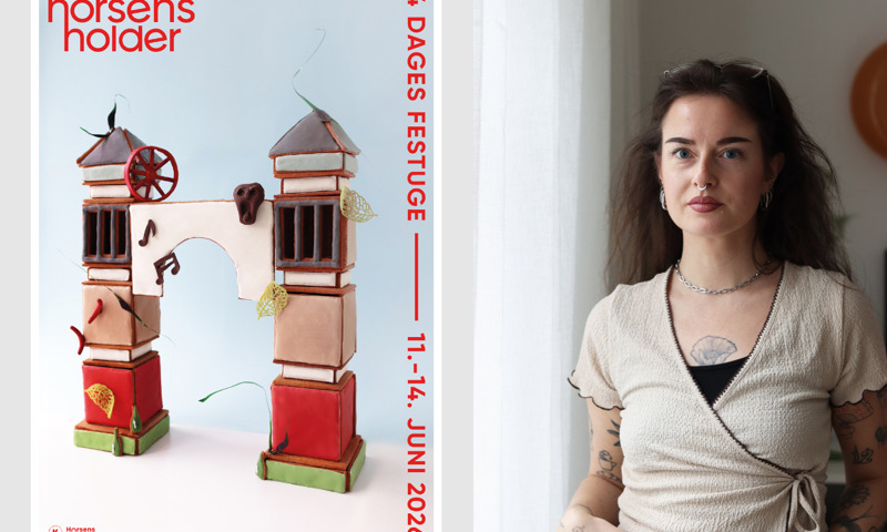 Festugeplakat fejrer Horsens’ ikoniske byport med spiselig kunst og fælles workshop