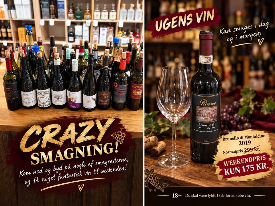 FREDERICIA VINHANDEL inviterer til bud på smagerester efter crazy smagning