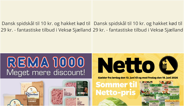 Dansk spidskål til 10 kr. og hakket kød til 29 kr. - fantastiske tilbud i Veksø Sjælland