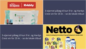 3-stjernet pålæg til kun 9 kr. og Hardys Crest vin for 35 kr. - se de lokale tilbud