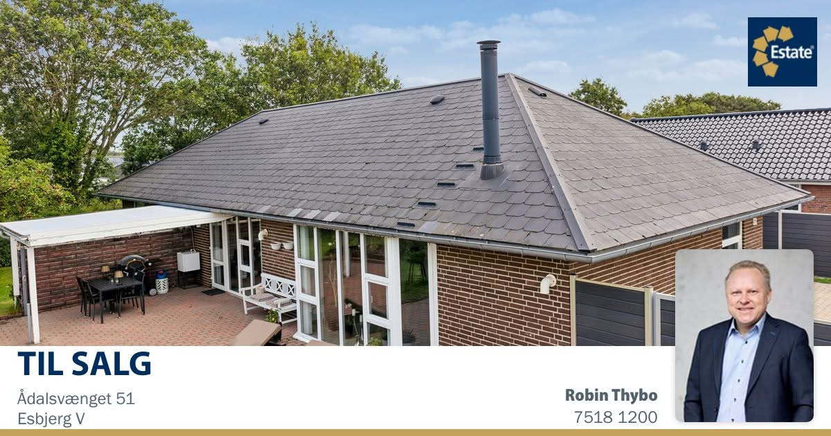 Estate Robin Thybo Esbjerg & Varde præsenterer charmerende villa med privat oase