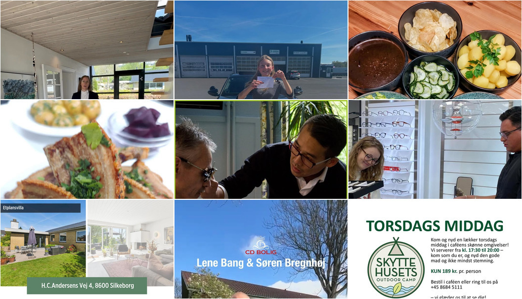 Nyt fra Lokalbolig Silkeborg - Mathias Bach & Co, Bentzens Køreskole, CD Bolig - Lene Bang & Søren Bregnhøj og 6 andre