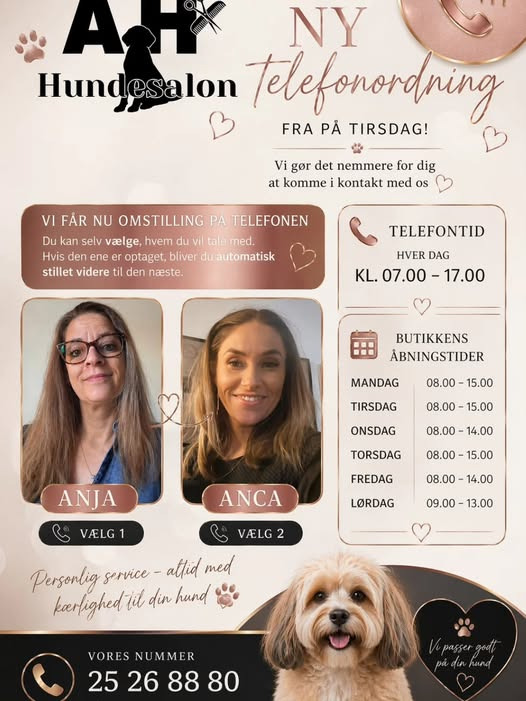 AH Hundesalon introducerer ny telefonordning for lettere kundeservice