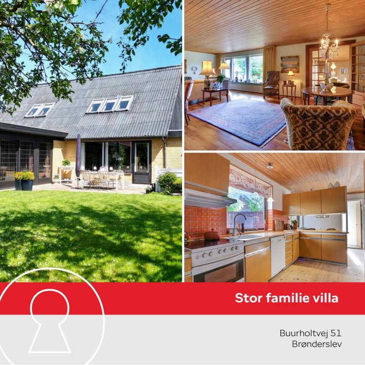 Familievenlig villa til salg i Øster Brønderslev med plads til hele familien