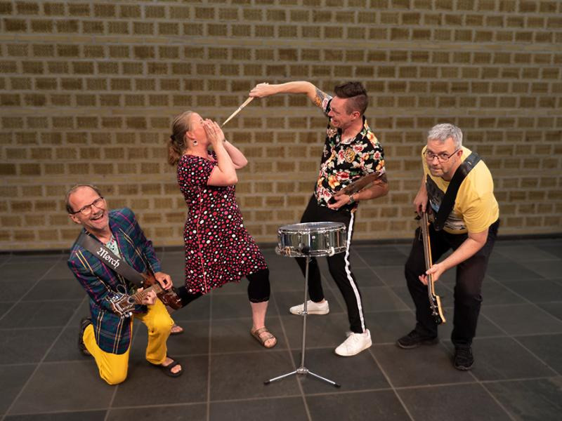 Børnerockbal med "A-Lene med Drengene" hos Randers Bibliotek