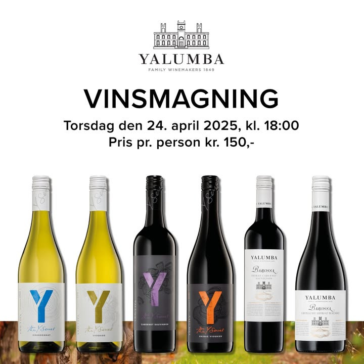 Fredericia Vinhandel inviterer til vinsmagning med Yalumba vine fra Australien